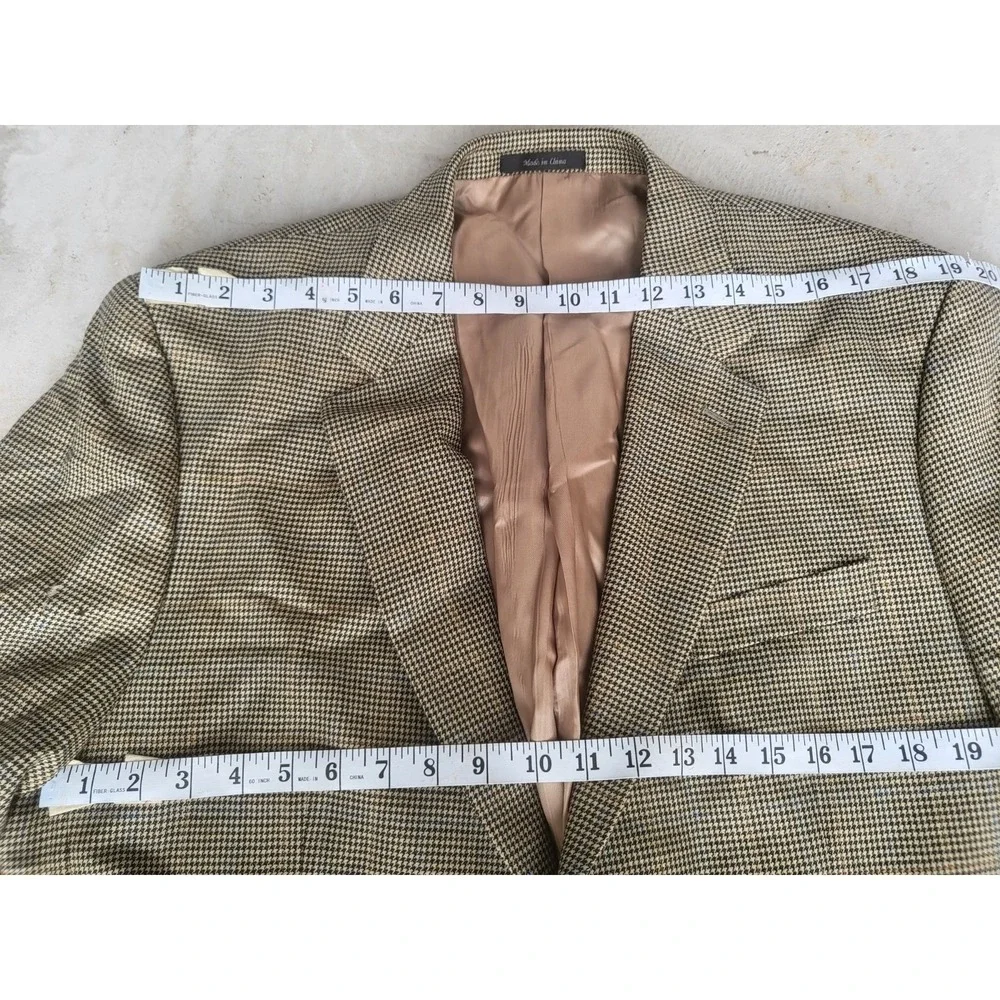 Lauren Ralph Lauren Sports Blazer Men Sz 46 L Wool 2 Button Herringbone Classic
